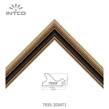 7935-2034T1 — 6cm Gold PS Bilderrahmenleiste