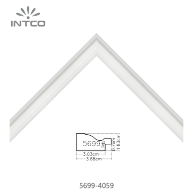 5699-4059 — 3.68cm Blanc PS Baguette d'Encadrement