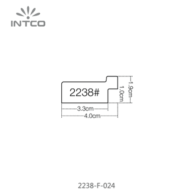 2238-F-024 — 4cm Blanc PS Baguette d'Encadrement