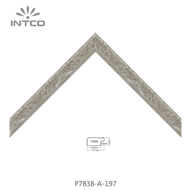 P7838-A-197 — 3.1cm Silber PS Bilderrahmenleiste