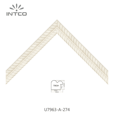 U7963-A-274 — 3.81cm Natur PS Bilderrahmenleiste