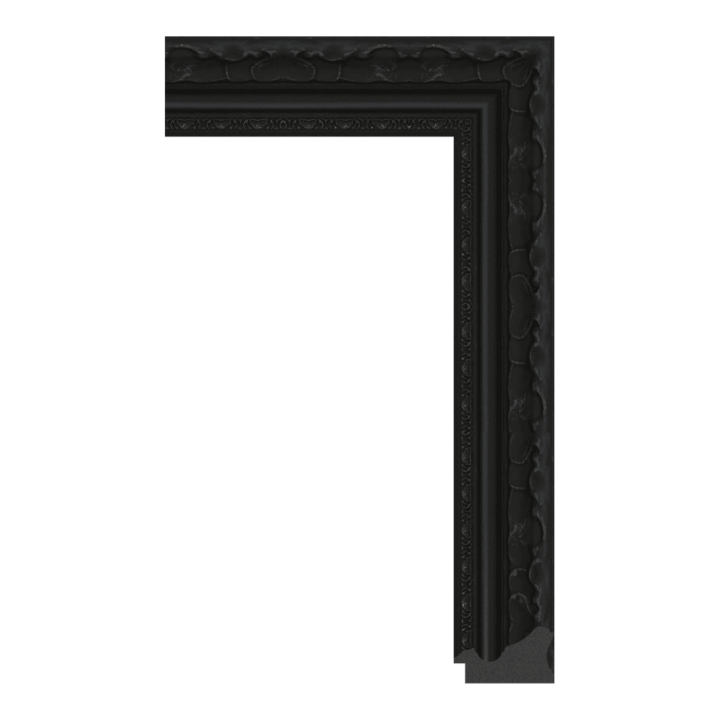 7472-A-221B — 6cm Schwarz PS Bilderrahmenleiste