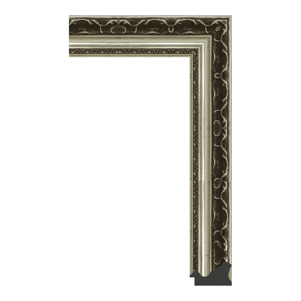 7472-A-801S — 6cm Silber PS Bilderrahmenleiste