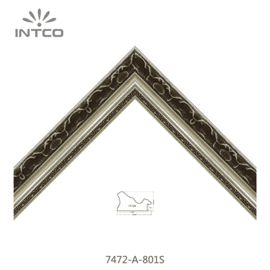 7472-A-801S — 6cm Prateado PS Moldura para Quadro