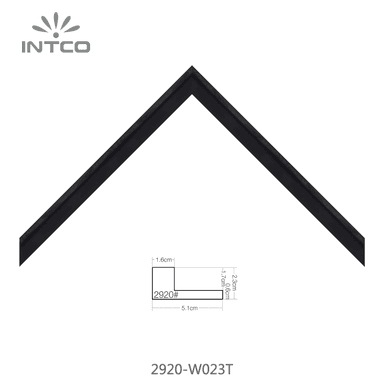 2920-W023T — 2.3cm Negro PS Moldura para Marco de Fotos