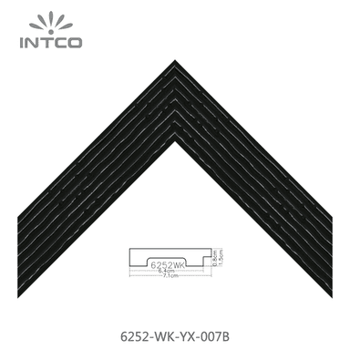 6252-WK-YX-007B — 7.05cm Schwarz PS Bilderrahmenleiste