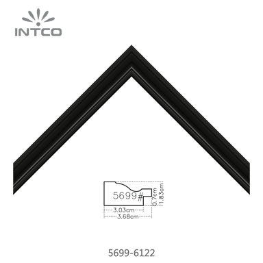 5699-6122 — 3.68cm Black PS Picture Frame Moulding