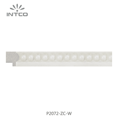 P2072-ZC-W — 2.5cm Blanc PS Baguette d'Encadrement