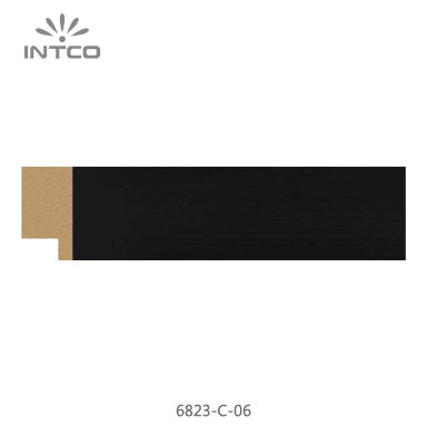 6823-C-06 — 3.26cm Preto PS Moldura para Quadro