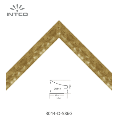 3044-D-586G — 4.63cm Gold PS Bilderrahmenleiste