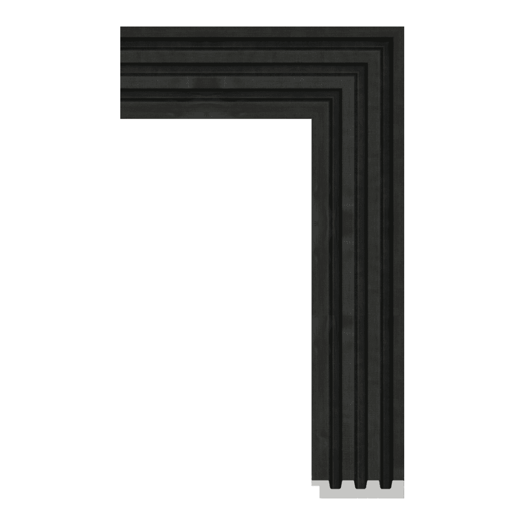 7969-182T — 7.62cm Negro PS Moldura para Marco de Fotos