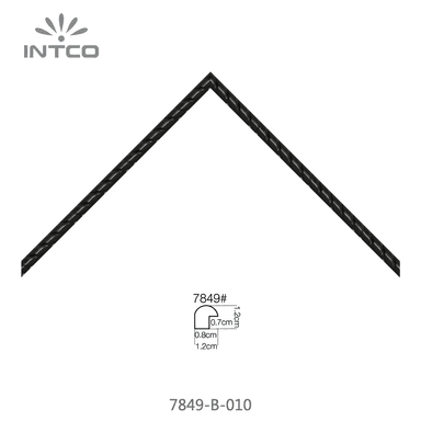 7849-B-010 — 1.2cm Schwarz PS Bilderrahmenleiste