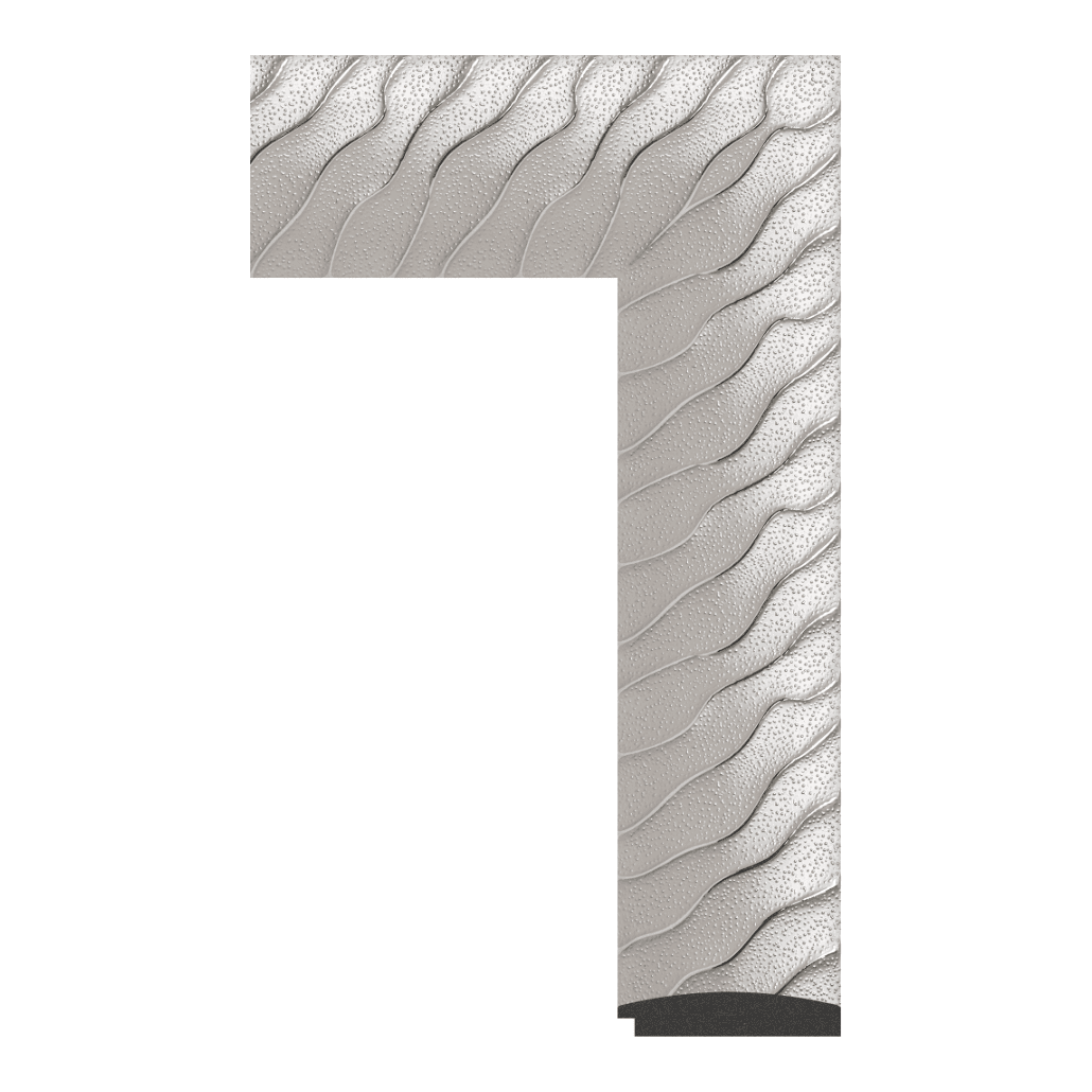 5954-WK-E-019 — 8.8cm Argenté PS Baguette d'Encadrement