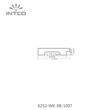 6252-WK-XB-1007 — 7.05cm Schwarz PS Bilderrahmenleiste