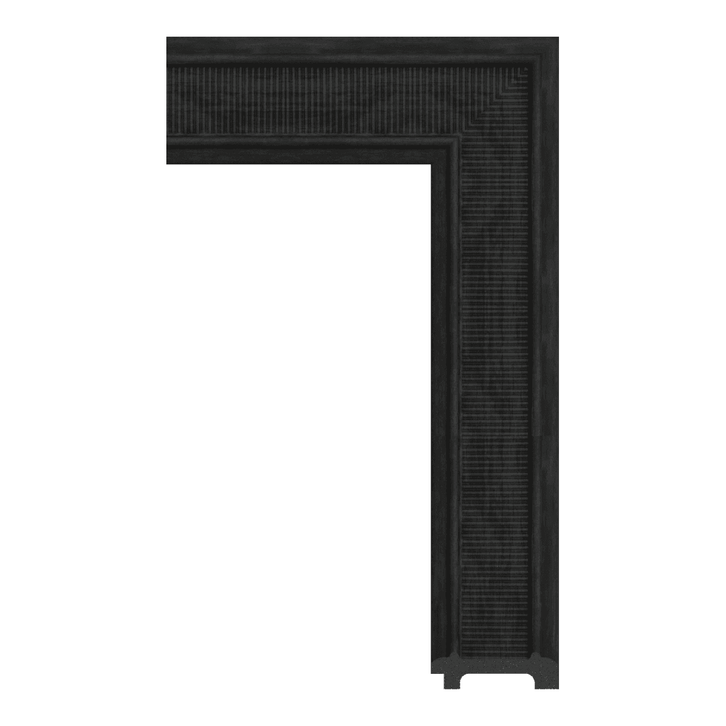 2700-WK-B-425 — 7.62cm Negro PS Moldura para Marco de Fotos