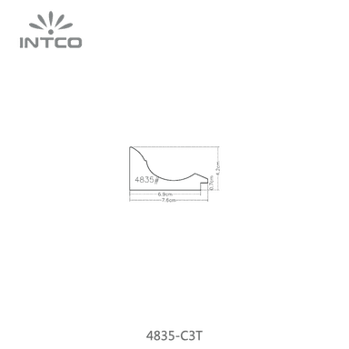 4835-C3T — 7.62cm Natur PS Bilderrahmenleiste