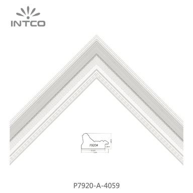 P7920-A-4059 — 7.3cm Branco PS Moldura para Quadro
