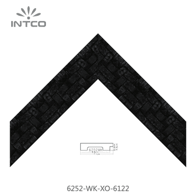 6252-WK-XO-6122 — 7.05cm Schwarz PS Bilderrahmenleiste