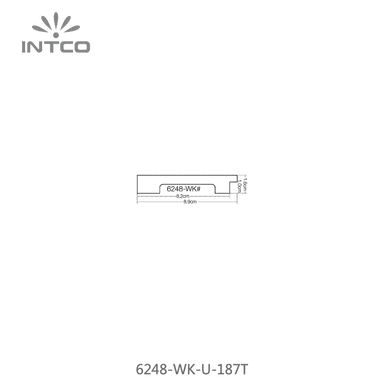 6248-WK-U-187T — 8.89cm Natur PS Bilderrahmenleiste