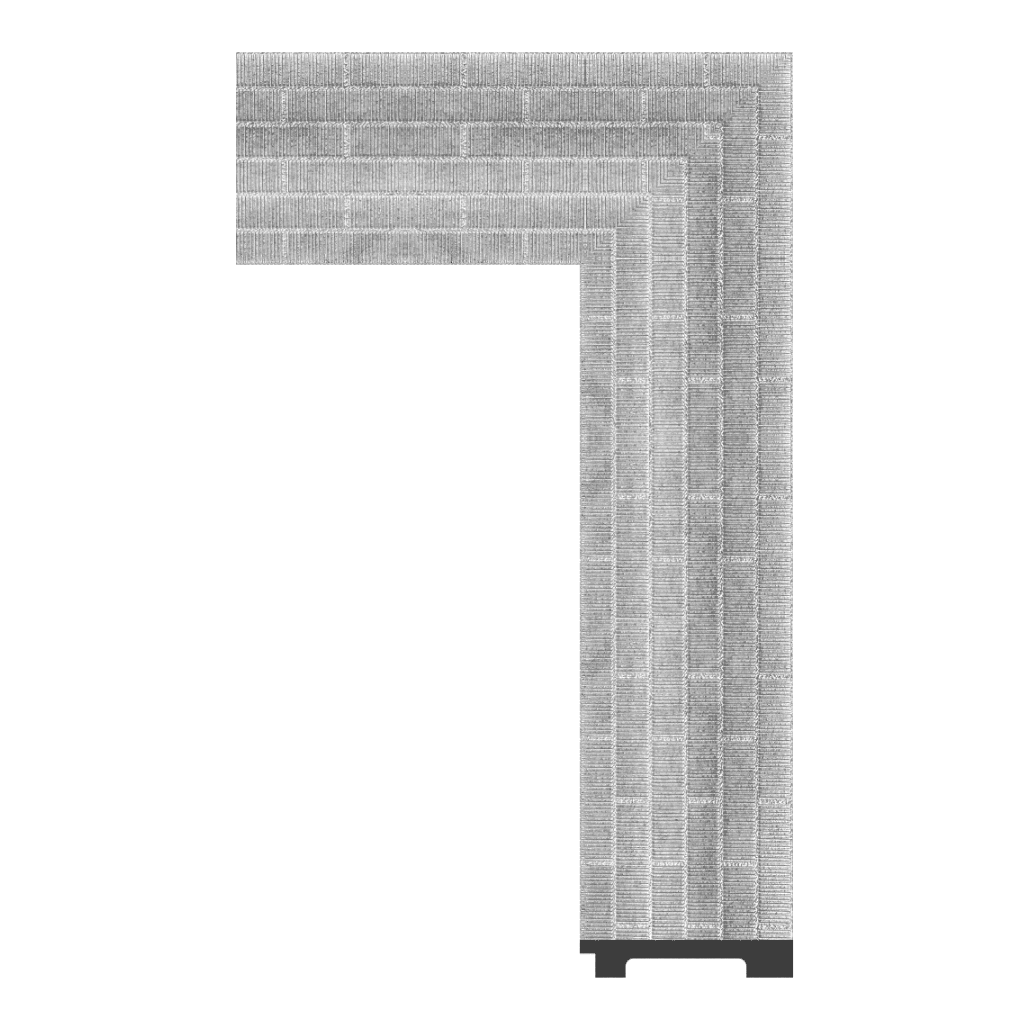 6248-WK-T-197 — 8.89cm Argenté PS Baguette d'Encadrement