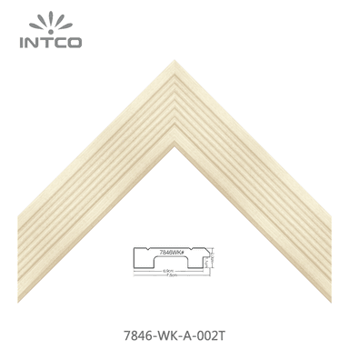 7846-WK-A-002T — 7.62cm Natur PS Bilderrahmenleiste