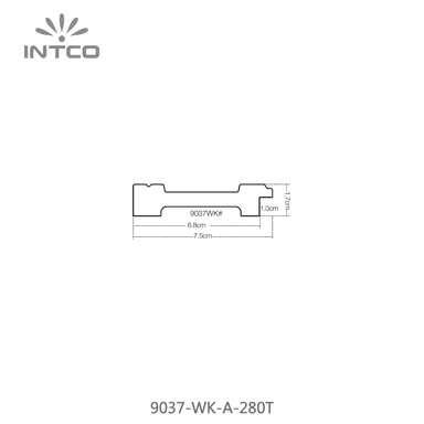 9037-WK-A-280T — 7.5cm Natur PS Bilderrahmenleiste