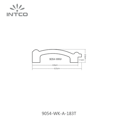 9054-WK-A-183T — 9.53cm Natur PS Bilderrahmenleiste
