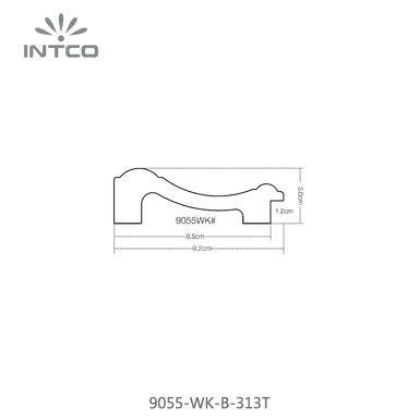 9055-WK-B-313T — 9.23cm Natur PS Bilderrahmenleiste