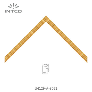 U4129-A-3051 — 1.95cm Natur PS Bilderrahmenleiste