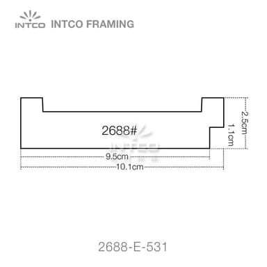 2688 series PS mirror frame moulding profile