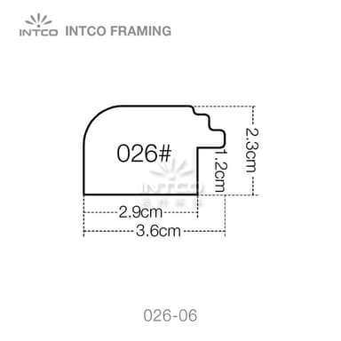 INTCO 026 series PS picture frame moulding profile