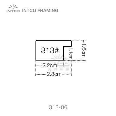313 series PS picture frame moulding profile