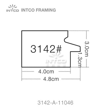 3142-A-11046 — 4.8cm Gold PS Picture Frame Moulding