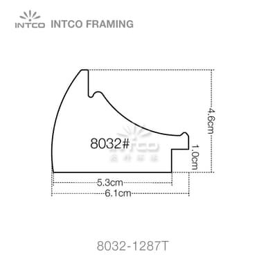 8032-1287T — 6.1cm Natural PS Picture Frame Moulding
