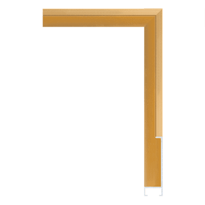 AL003-Golden — 1.6cm Gold Aluminum Bilderrahmenleiste