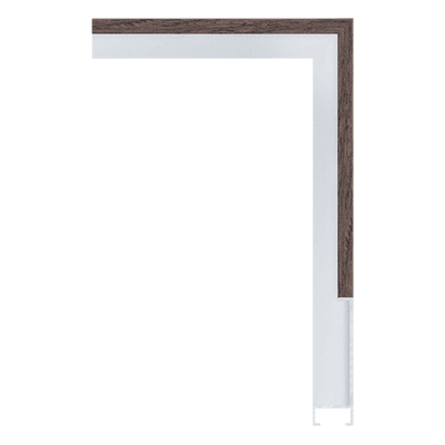 AL003-23WV — 1.6cm Natur Aluminum Bilderrahmenleiste