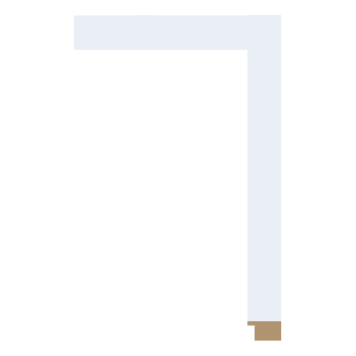 M0120-MW-H17 — 3.2cm Weiß MDF Bilderrahmenleiste
