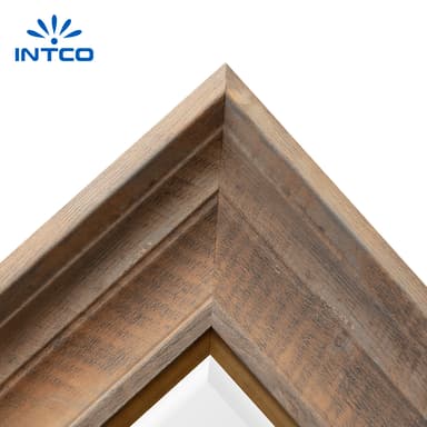 24”x36” Rustic Distressed Traditional Wood Wall Mirror