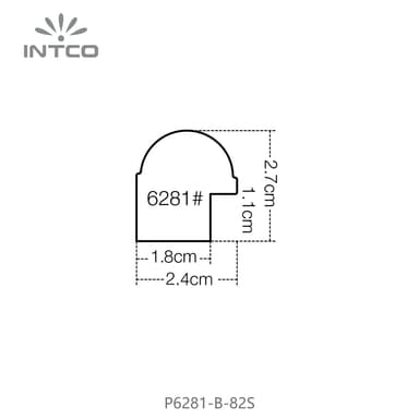 P6281-B-82S — 2.4cm Silber PS Bilderrahmenleiste